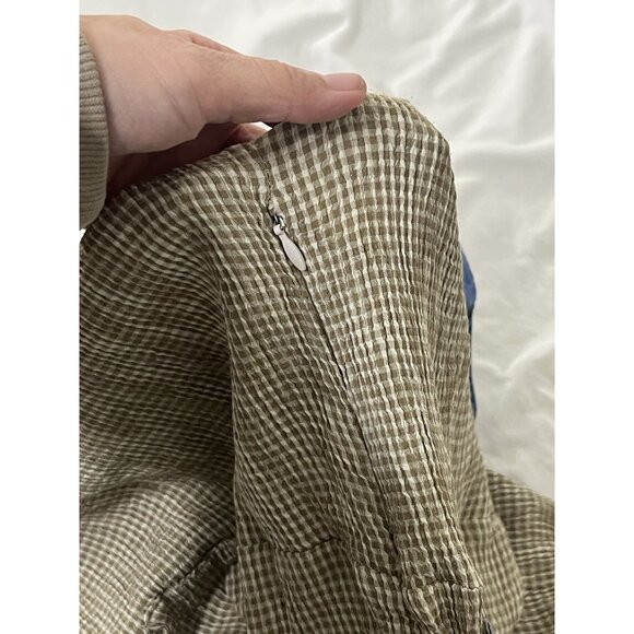 Rebe By Debra Weiss Tan Sleeveless Gingham Dress Size XS - Picture 9 of 12